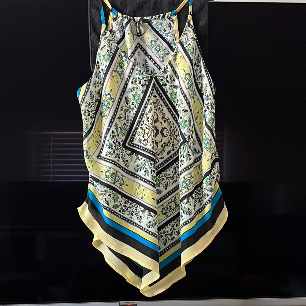 HeartSoul Asymmetrical Blue Yellow Camisole
